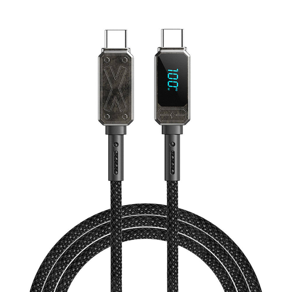 Wi-C038 Titan LED Göstergeli Type-C to Type-C PD Şarj ve Data Kablosu 100W 1,2 m