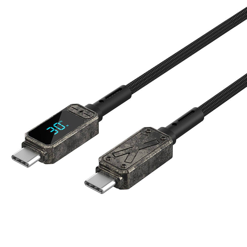 Titan Serisi Type-C to Type-C PD 100W LED Şarj ve Data Kablosu 1.2M