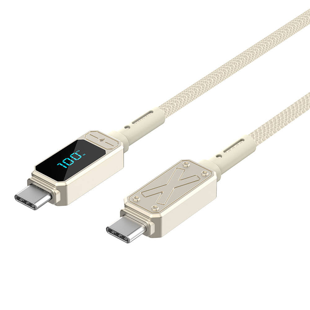 Wi-C038 Titan LED Göstergeli Type-C to Type-C PD Şarj ve Data Kablosu 100W 1,2 m