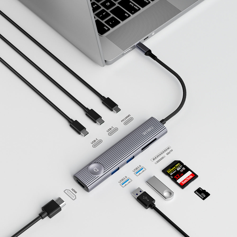 Travel Wi-HB8001 8in1 HDMI 4K 60Hz 100W PD Type-C Hub