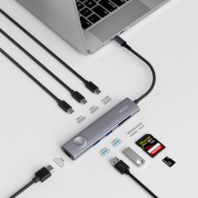 Travel Wi-HB8001 8in1 HDMI 4K 60Hz 100W PD Type-C Hub