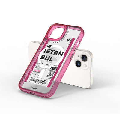 Turkey B Serisi Magsafe uyumlu Bilet Desenli iPhone 15 Kılıf
