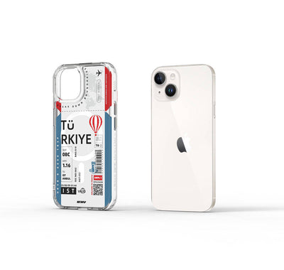 Turkey B Serisi Magsafe uyumlu Bilet Desenli iPhone 15 Kılıf