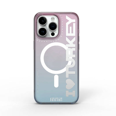 Turkey C Serisi Magsafe uyumlu Şeffaf Renk Geçişli iPhone 15 Pro Kılıf