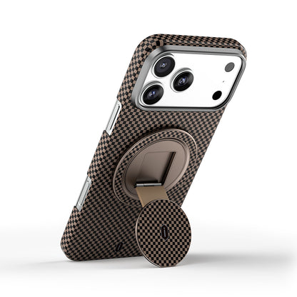 Warriors Aramid Fiber 360° Dönebilen Magsafe Yüzük Telefon Tutucu Stand