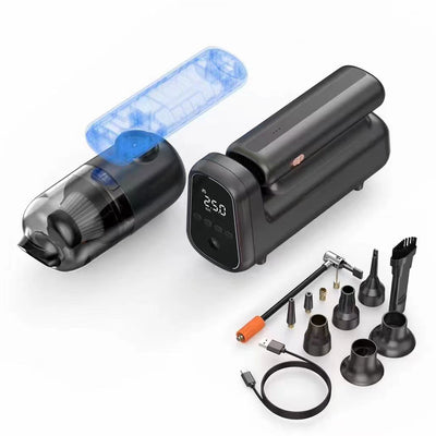 Wi-Ai002 5in1 Araç Lastik Şişirme Pompası Süpürge Vakum Fener Kompresör