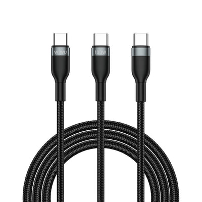 Wi-C029 Concise 2in1 Type-C Lightning Micro USB 100W 1.2M Hızlı Şarj Kablosu