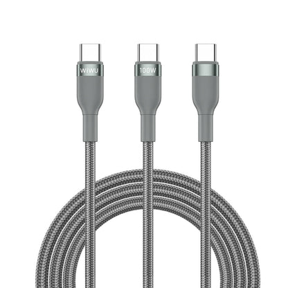 Wi-C029 Concise 2in1 Type-C Lightning Micro USB 100W 1.2M Hızlı Şarj Kablosu