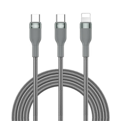 Wi-C029 Concise 2in1 Type-C to Lightning 100W PD 1.2M Şarj Kablosu