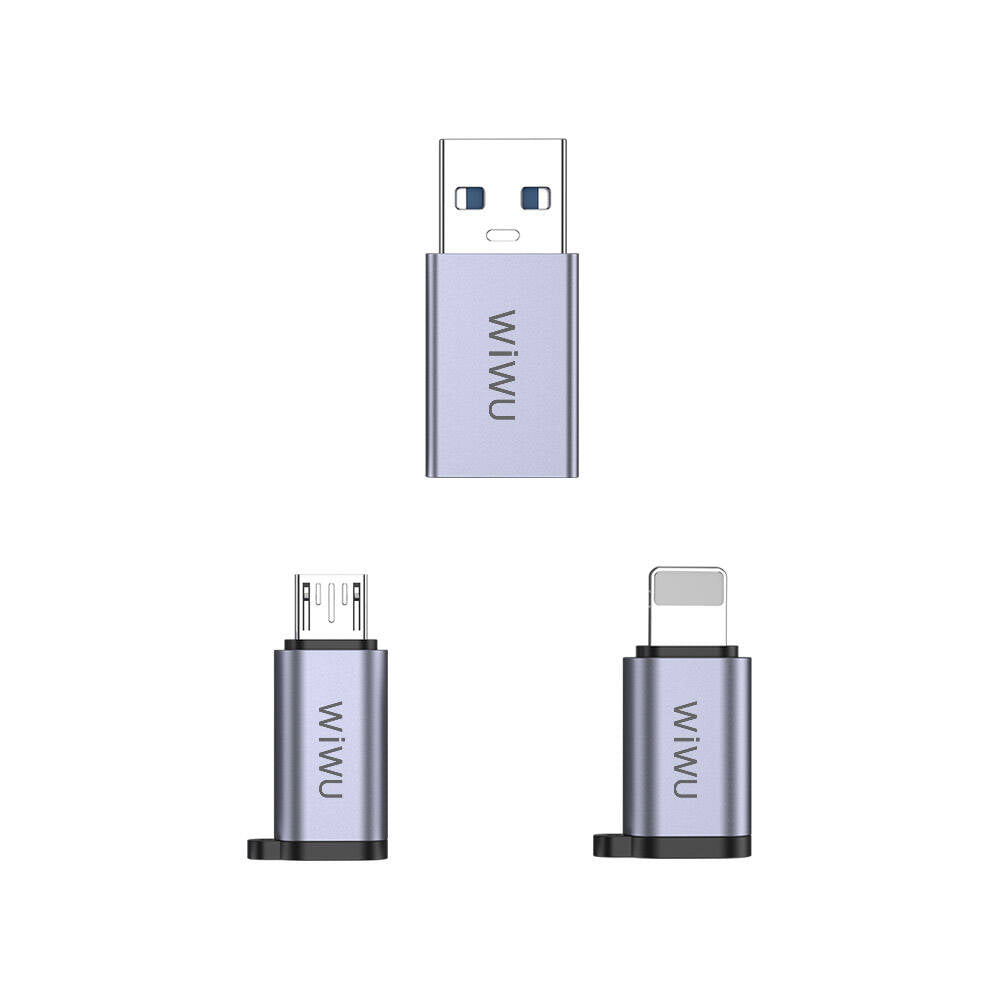 Wi-C031 Concise Serisi 3in1 Type-C to USB-A Micro Lightning Adaptör Paketi