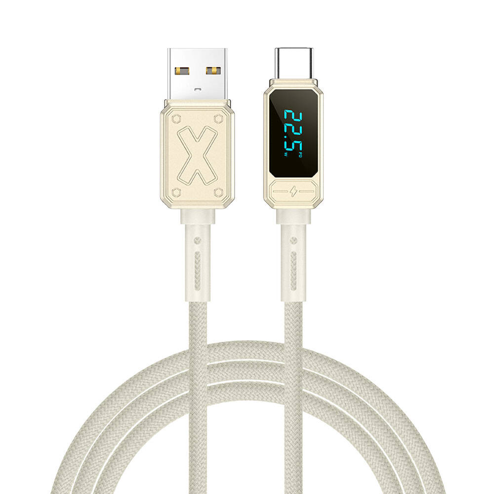 Wi-C038 Titan Serisi USB-A to Type-C LED Göstergeli Şarj Kablosu 66W 1.2M