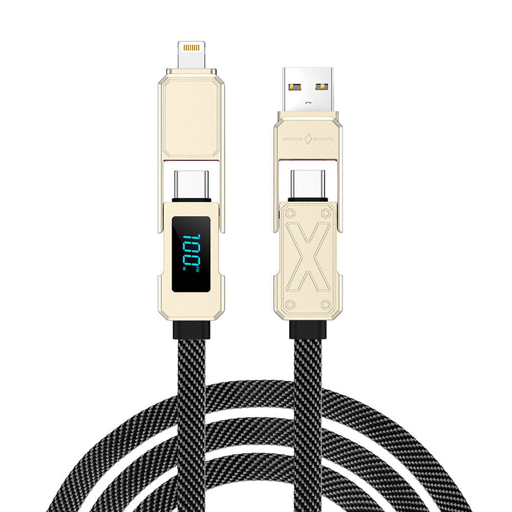 Wi-C039 Titan Serisi 4in1 LED Göstergeli Şarj Kablosu 1.5M