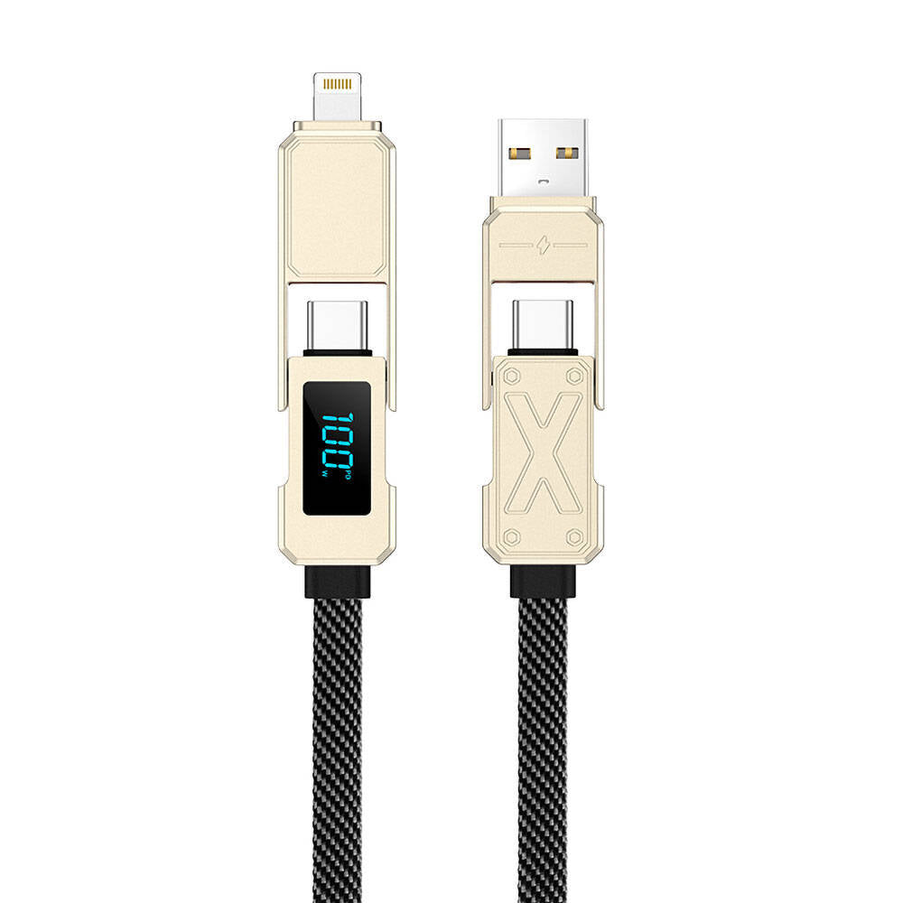 Wi-C039 Titan Serisi 4in1 LED Göstergeli Şarj Kablosu 15cm