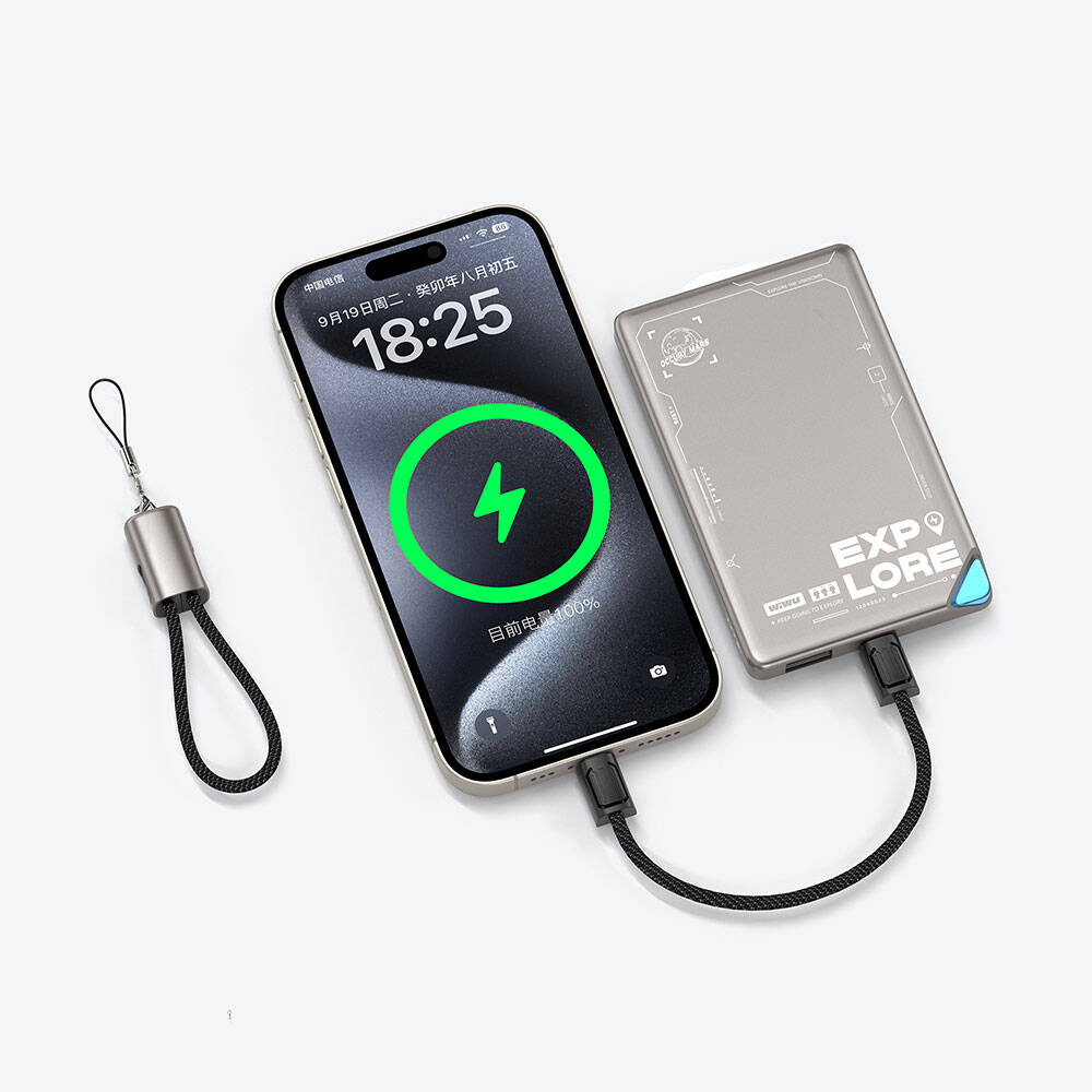 Wi-C040 Concise Serisi Type-C to Lightning Şarj Kablosu 30W 15cm