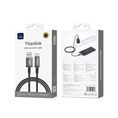 Wi-C054 Titanlink USB-A to Type-C Hızlı Şarj Kablosu 1M