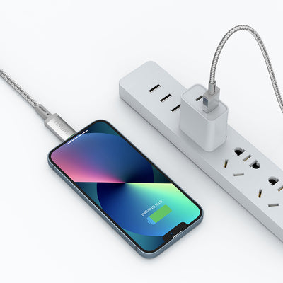Wi-C081 Maglink Işıklı Magnetik USB-A to Lightning Hızlı Şarj Kablosu 1M