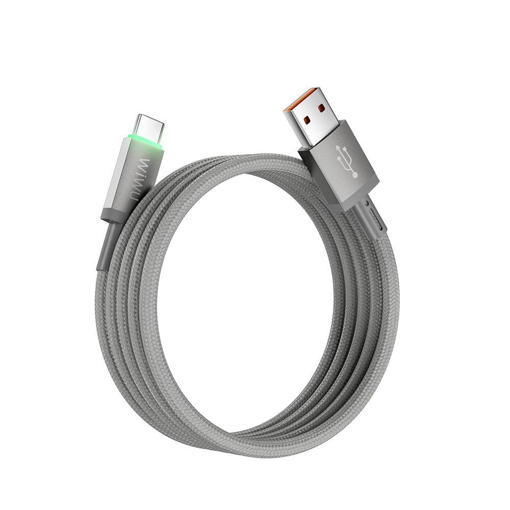Wi-C082 Maglink USB-A to Type-C LED Göstergeli 60W Hızlı Şarj Kablosu 1M