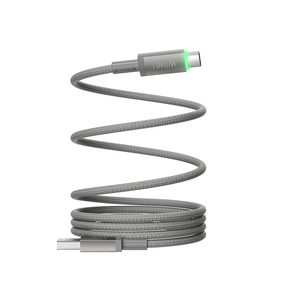 Wi-C082 Maglink USB-A to Type-C LED Göstergeli 60W Hızlı Şarj Kablosu 1M