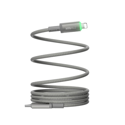 Wi-C083 Maglink Işıklı Magnetik Type-C to Lightning 27W Hızlı Şarj Kablosu 1M