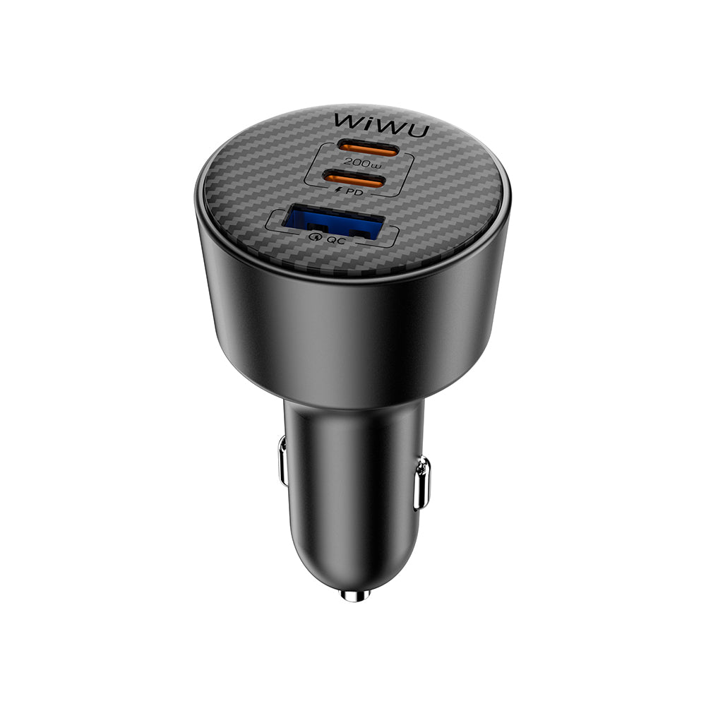 Wi-CC026 PD Type-C + USB-A Portlu 200W Aramid Fiber Araç Şarj Aleti