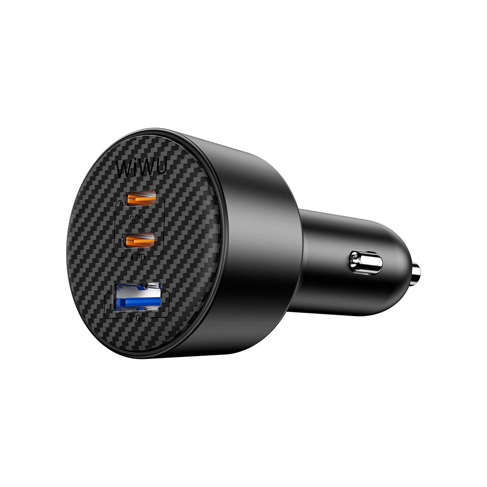 Wi-CC026 PD Type-C + USB-A Portlu 200W Aramid Fiber Araç Şarj Aleti