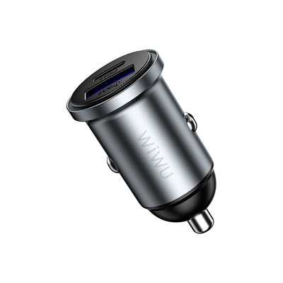 Wi-CC030 Nano Lite 35W Type-C + USB-A PD QC3.0 Hızlı Şarj Özellikli Araç Şarj Aleti