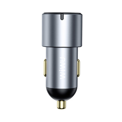 Wi-CC032 Nano Pro 60W Dual Type-C + USB-A Hızlı Şarj Özellikli Araç Şarj Aleti