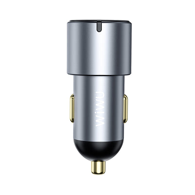 Wi-CC032 Nano Pro 60W Dual Type-C + USB-A Hızlı Şarj Özellikli Araç Şarj Aleti