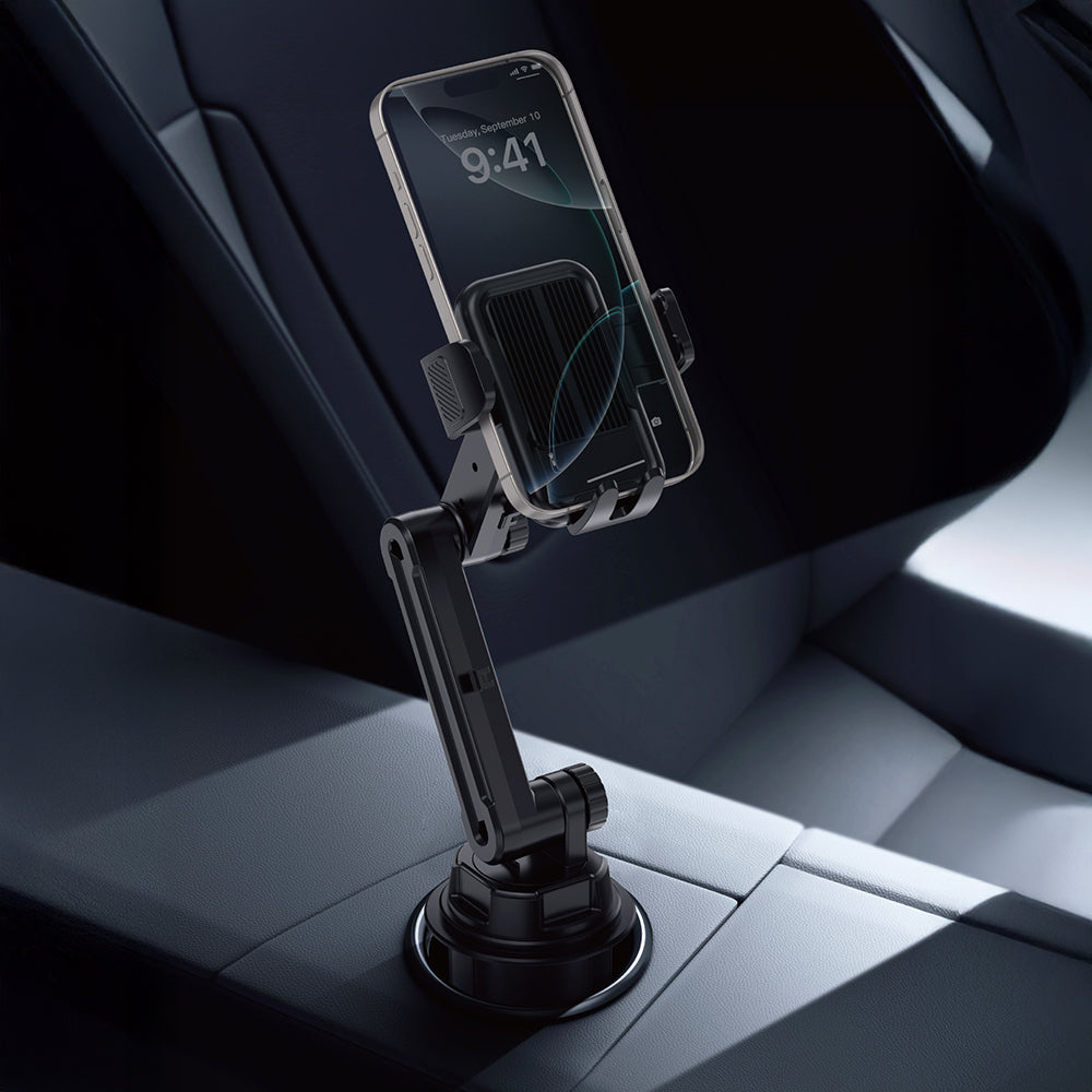 Wi-CH059 Gentleman 360° Dönebilen Teleskopik Bardaklık Tasarım Araç Telefon Tutucu