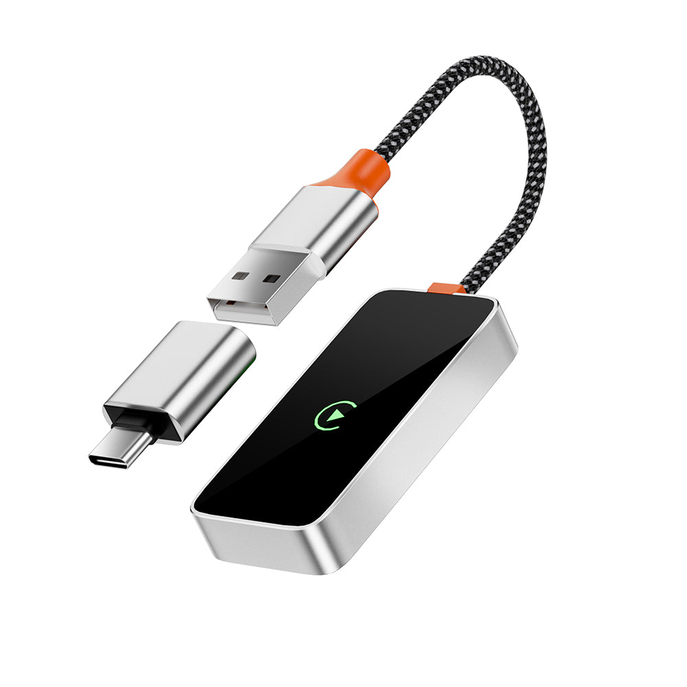 Wi-CP002 CarPlay Dijital LED Göstergeli Kablosuz Ses Alıcı USB Girişli Bluetooth Adaptör