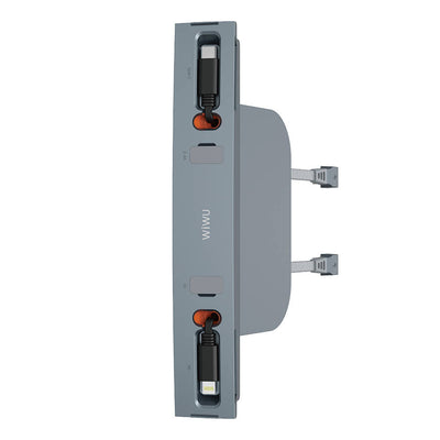 Wi-DS001 Tesla Uyumlu Type-C Lightning USB-A Araç İçi Şarj İstasyonu 60W
