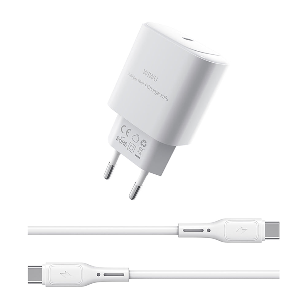 Wi-G008 Essen Serisi GaN Tech PD Hızlı Şarj Başlığı Type-C to Type-C PD 30W Kablolu Şarj Seti