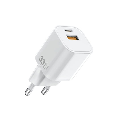 Wi-G017 Cube Serisi Type-C PD ve USB-A GaN Tech 33W Mini Şarj Başlığı