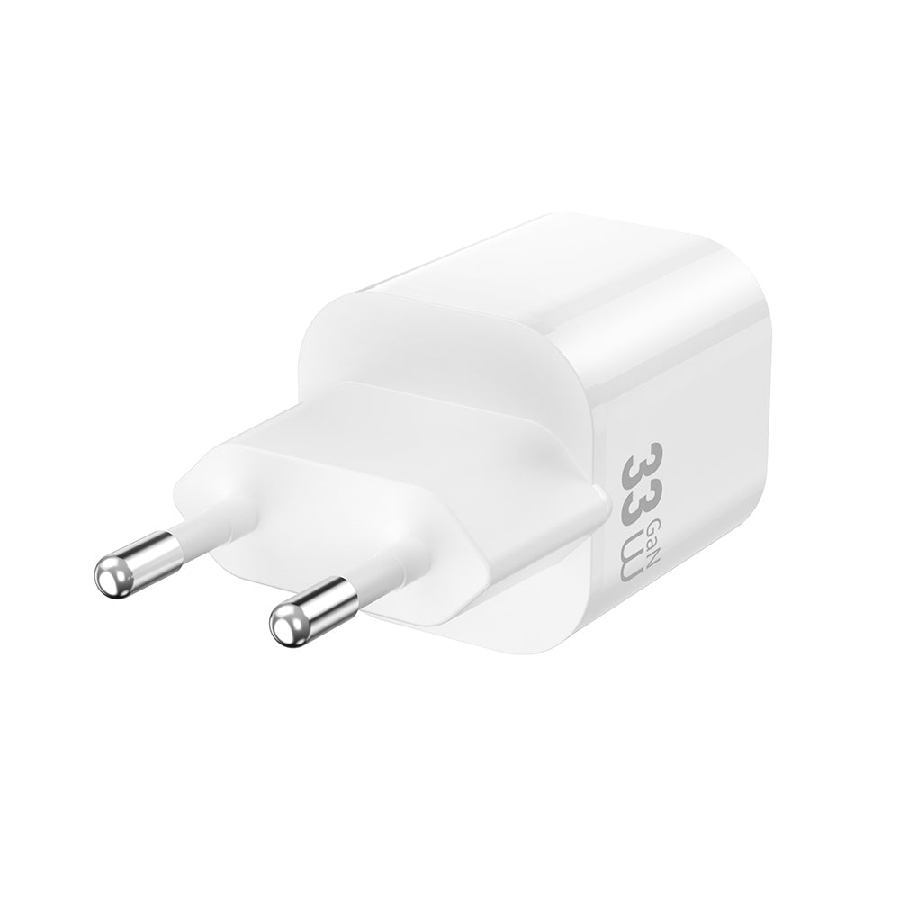 Wi-G017 Cube Serisi Type-C PD ve USB-A GaN Tech 33W Mini Şarj Başlığı