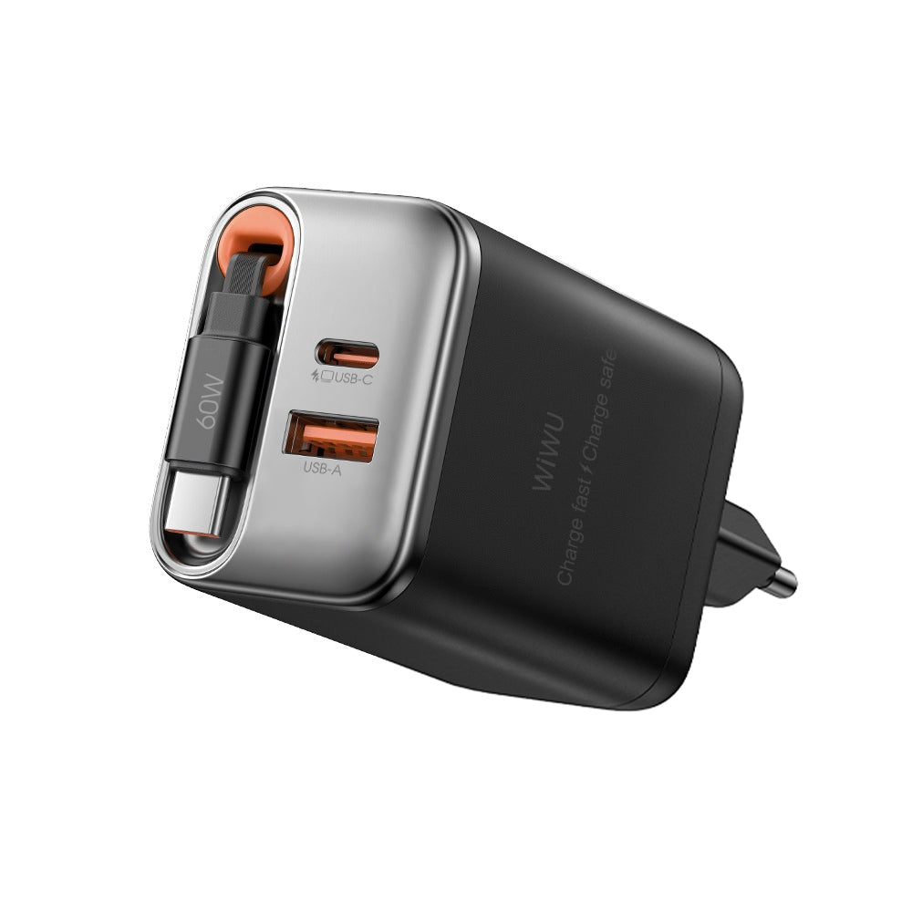 Wi-G020 Helix GaN USB-A Type-C PD 67W Şarj Cihazı ve Kablo Set
