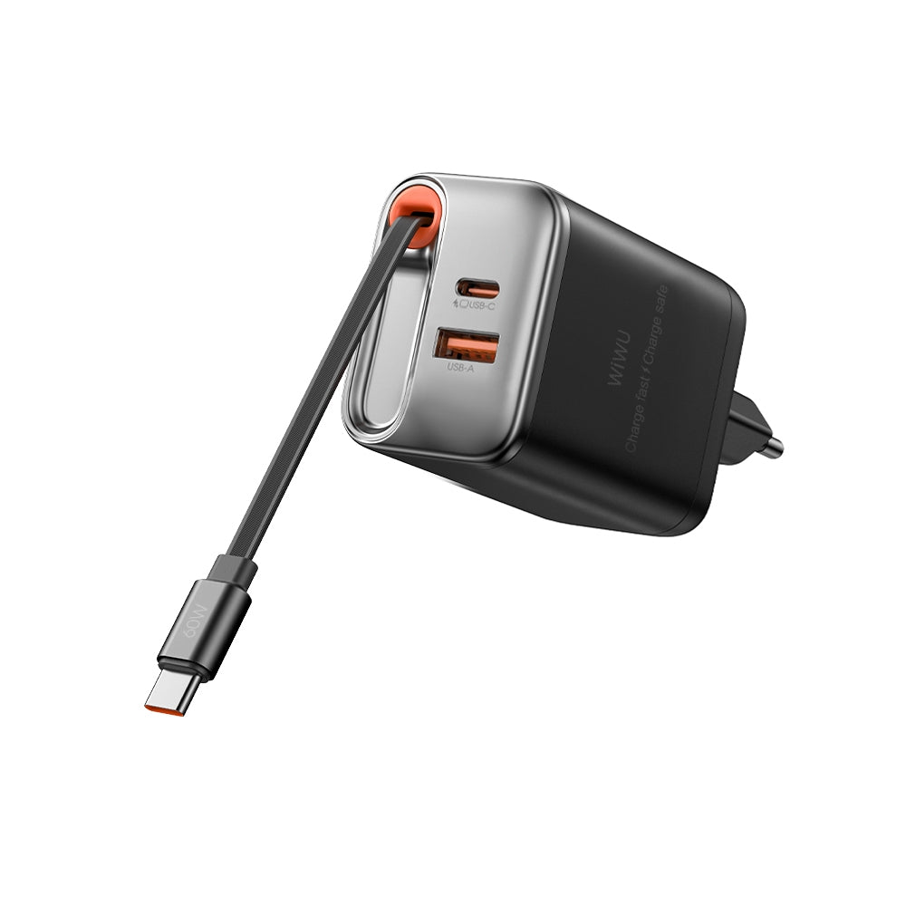 Wi-G020 Helix GaN USB-A Type-C PD 67W Şarj Cihazı ve Kablo Set