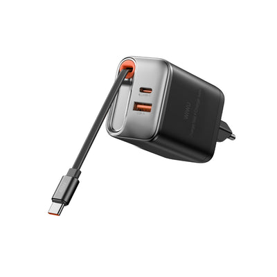Wi-G021 Helix GaN USB-A to Type-C PD 45W Şarj Cihazı ve Kablo Set