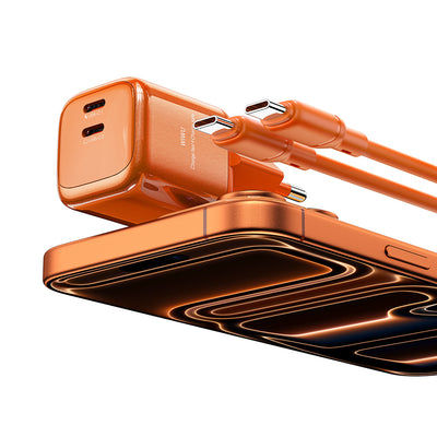 Wi-G025 Cube Serisi 47W GaN Type-C to Type-C Şarj Seti