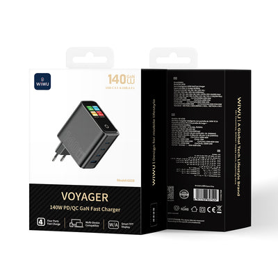 Wi-G028 Voyager Serisi GaN 140W TFT Ekranlı Hızlı Şarj Başlığı