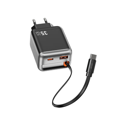 Wi-G029 Helix Serisi GaN Teknolojili PD 35W Type-C Kablolu Hızlı Şarj Seti
