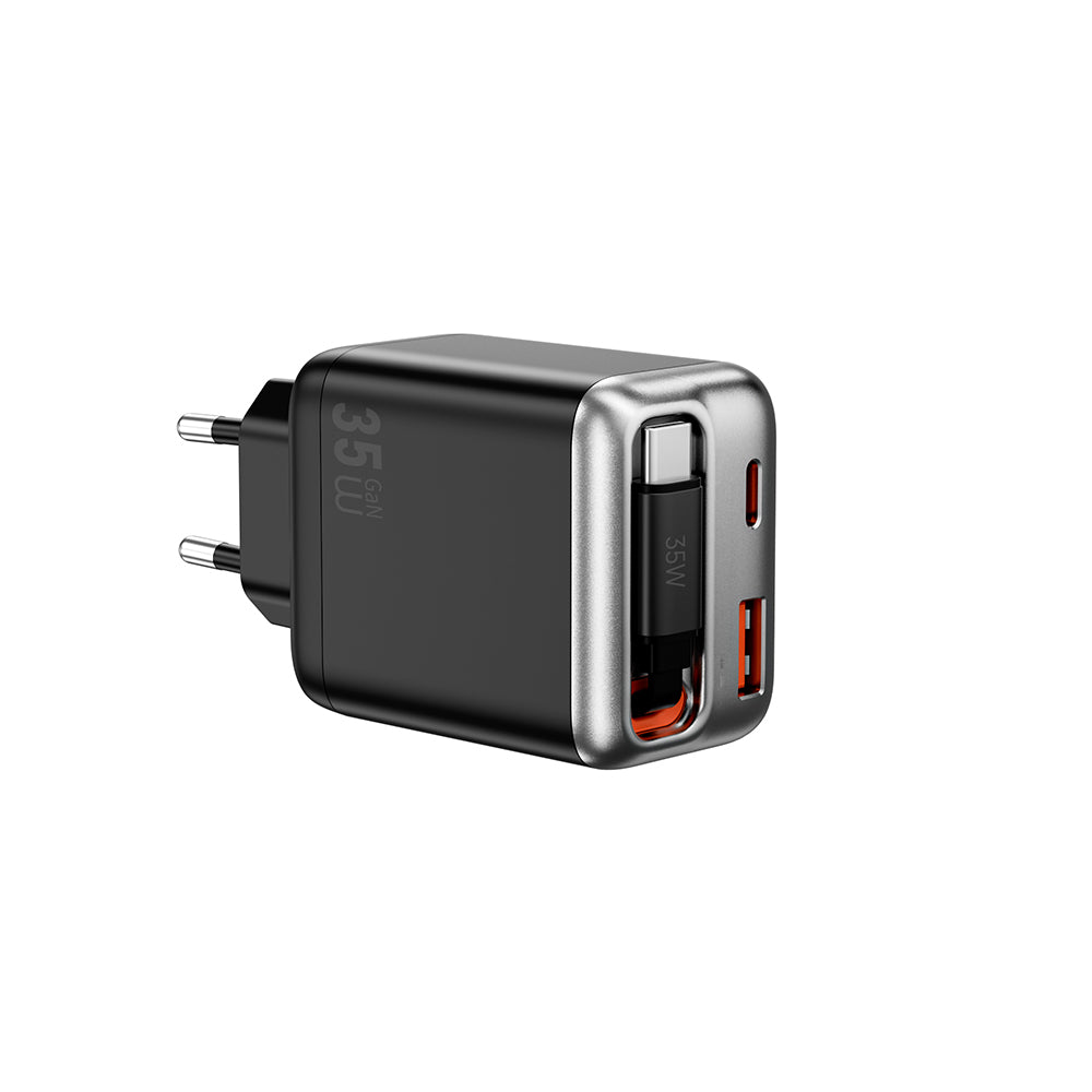 Wi-G029 Helix Serisi GaN Teknolojili PD 35W Type-C Kablolu Hızlı Şarj Seti
