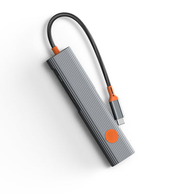 Wi-HB005 Travel 5'i 1 Arada Type-C Dönüştürücü Hub RJ45 Gigabit Ethernet 4K HDMI 100W PD