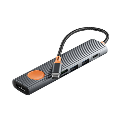 Wi-HB8007 Travel 7'si 1 Arada Type-C Dönüştürücü Hub 100W 4K HDMI