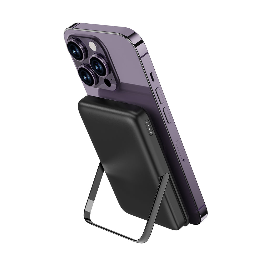 Wi-P011 Gentleman 10000mAh 15W LED Göstergeli Standlı Kablosuz Powerbank
