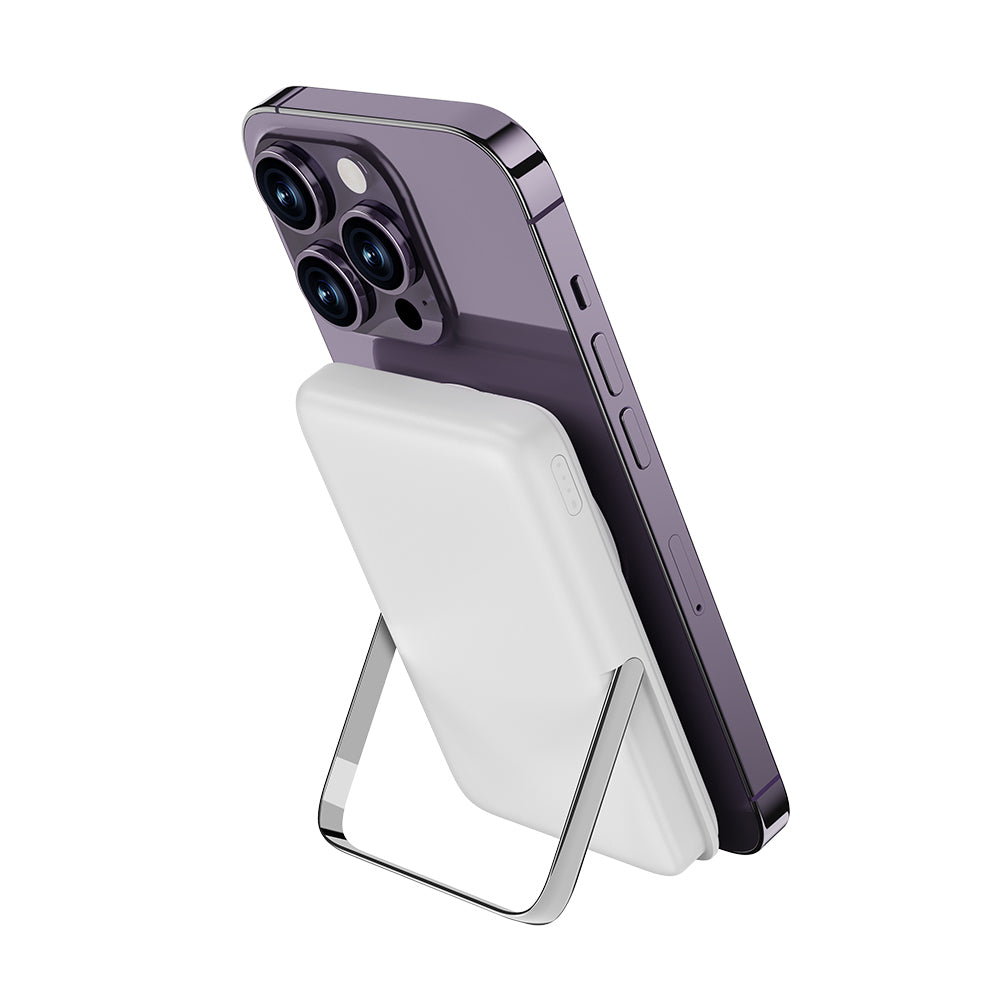 Wi-P011 Gentleman 10000mAh 15W LED Göstergeli Standlı Kablosuz Powerbank