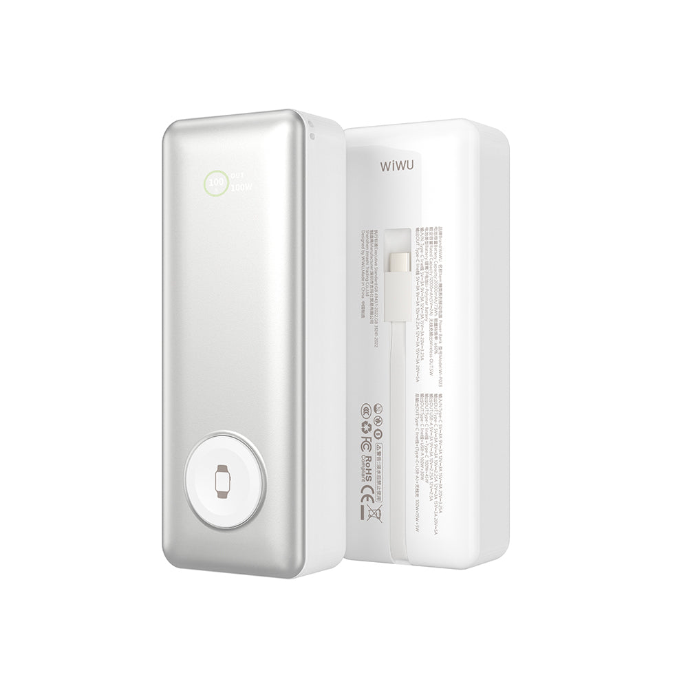 Wi-P023 3in1 Apple Watch Airpods Uyumlu Manyetik Şarjlı Powerbank 20000mAh 145W