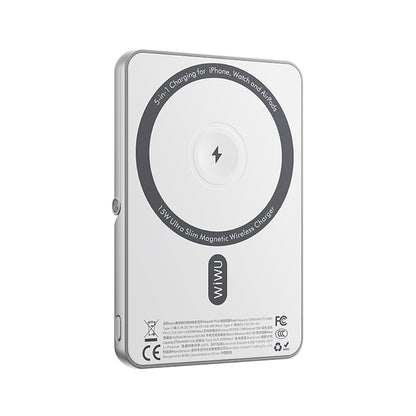 Wi-P034 Dijital LED Göstergeli Standlı Kablosuz Powerbank 5000mAh 15W