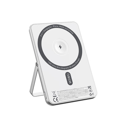 Wi-P034 Dijital LED Göstergeli Standlı Kablosuz Powerbank 5000mAh 15W