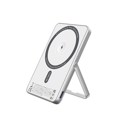 Wi-P034 Dijital LED Göstergeli Standlı Kablosuz Powerbank 5000mAh 15W