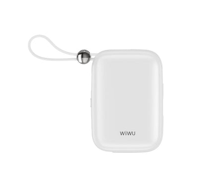 Wi-P042 Monaco Serisi Lightning ve Type-C Kablolu Dijital LED Göstergeli Askılı Powerbank 10000mAh